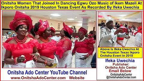 Onitsha Women Dancing Egwu Ozo Music At Ikporo Onitsha 2019 Houston Event By Ifeka Uwechia