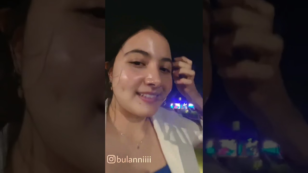Live di pantai bersama angin dan hujan bulansutena 😂