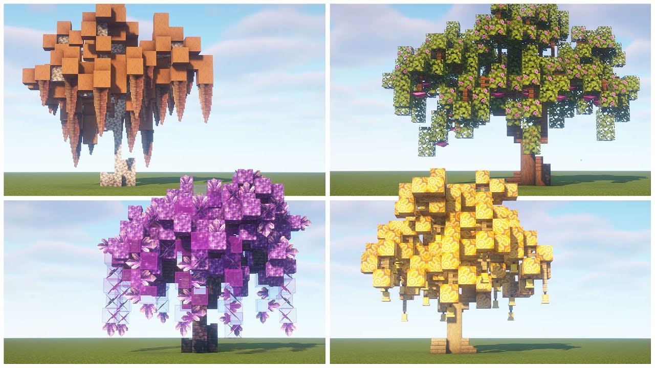 Minecraft Fantasy Tree Schematics