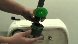 Learn how to install a universal toilet tank repair kit.