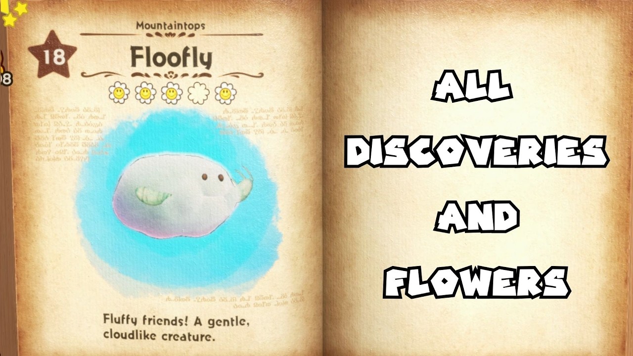 Yoshi and the Mysterious Book - Level 9 Floofly - All Discoveries