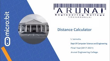Microbit | Distance Calculator | Dept of CSE | Arunai Engineering College | Tiruvannamalai