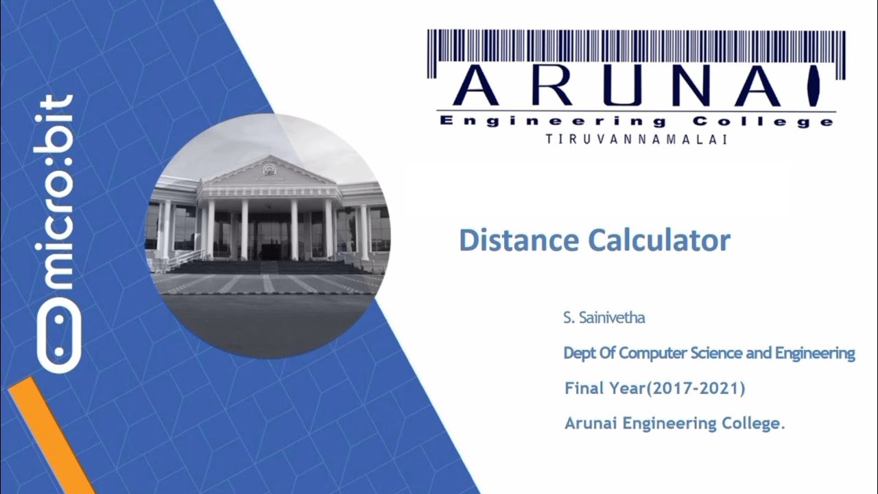 Microbit | Distance Calculator | Dept of CSE | Arunai Engineering ...