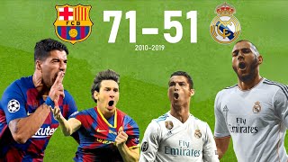 Barcelona Vs Real Madrid  (71-51) El Clsicos All Goals of the Decade (2010-2019)  1080P