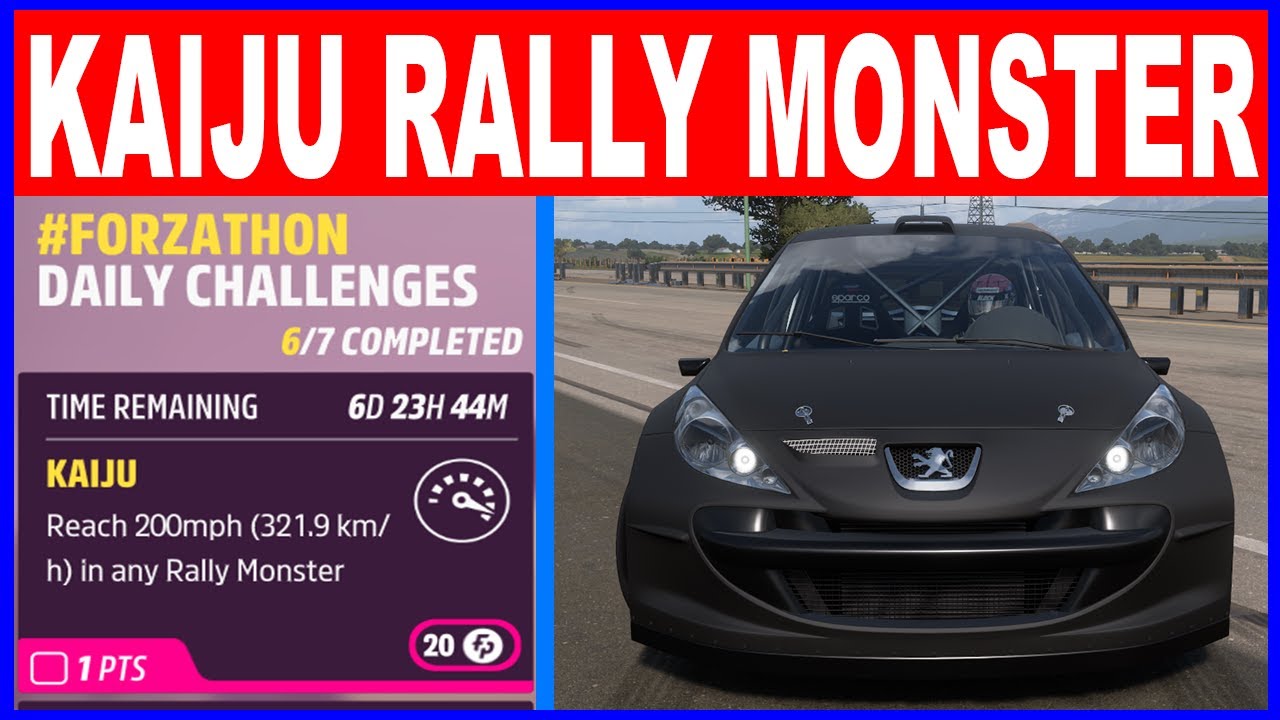 Forza Horizon 5 KAIJU RALLY MONSTER Forzathon Daily Challenges Reach ...