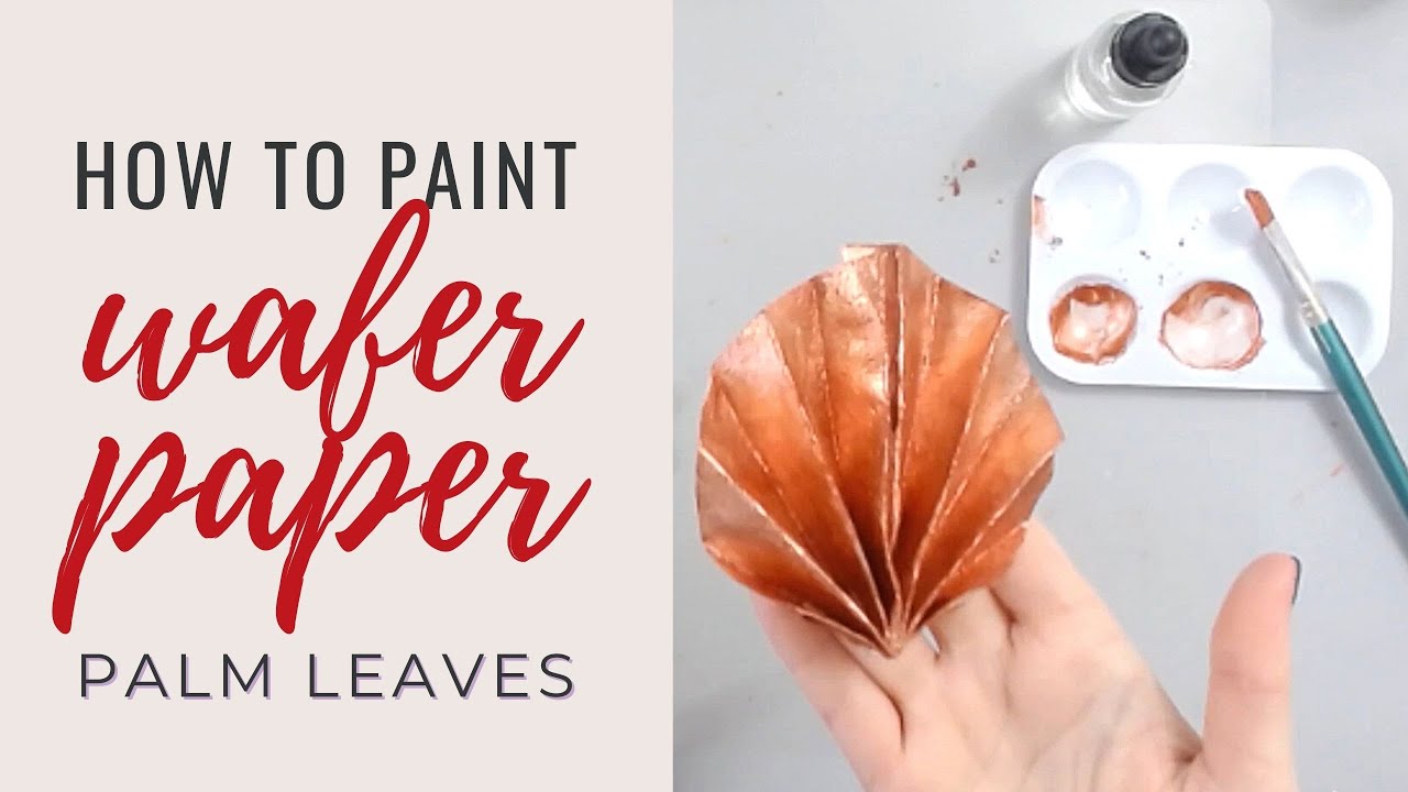 How to color wafer paper and make fan cake toppers