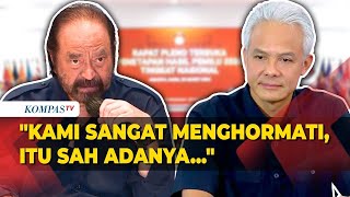 Respons Ganjar soal Surya Paloh Ucap Selamat ke Prabowo Gibran Menang Pilpres 2024