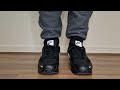 Nike Air Max 90 Tech Utility Black and Metallic silver on foot