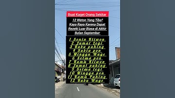 Buat Kaget Orang Sekitar 12 Weton Yang Tiba Tiba Kaya Raya #shorts