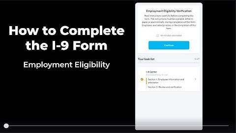 How to complete the I-9 form