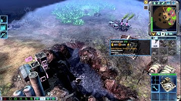 C&C3 3 player FFA - GDI vs NOD vs Scrin [1440p]