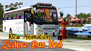 Zedpro Bus mod on bussid roads 😎 | Mod Review | New animation key | Team ThadikaraN