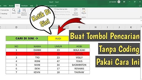 Cara Membuat Tombol Pencarian Di Excel Dengan Mudah Tanpa Coding