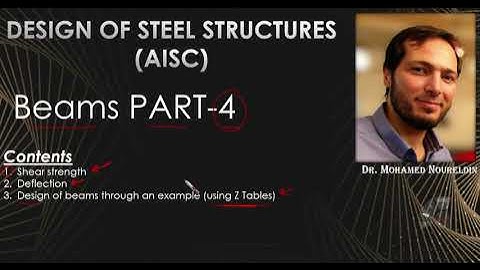16 Beams part 4 - Shear strength-Deflection-Beam design tables- Design steps