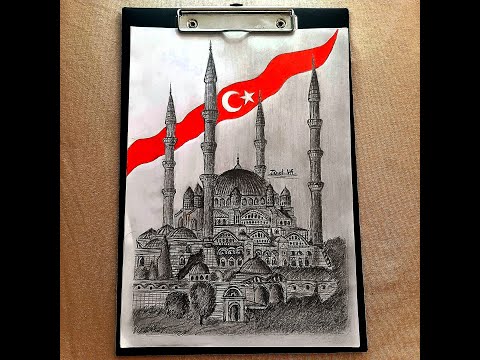 جامع آية صوفيا 🇹🇷Ayasofya Camii #shorts #drawing #draw  #ayasofya #turkey #istanbul #camii