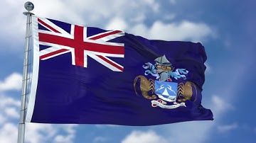 Tristan da Cunha Flag Animation Stock Motion Graphics