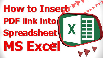 How to Insert PDF link into Spreadsheet MS Excel