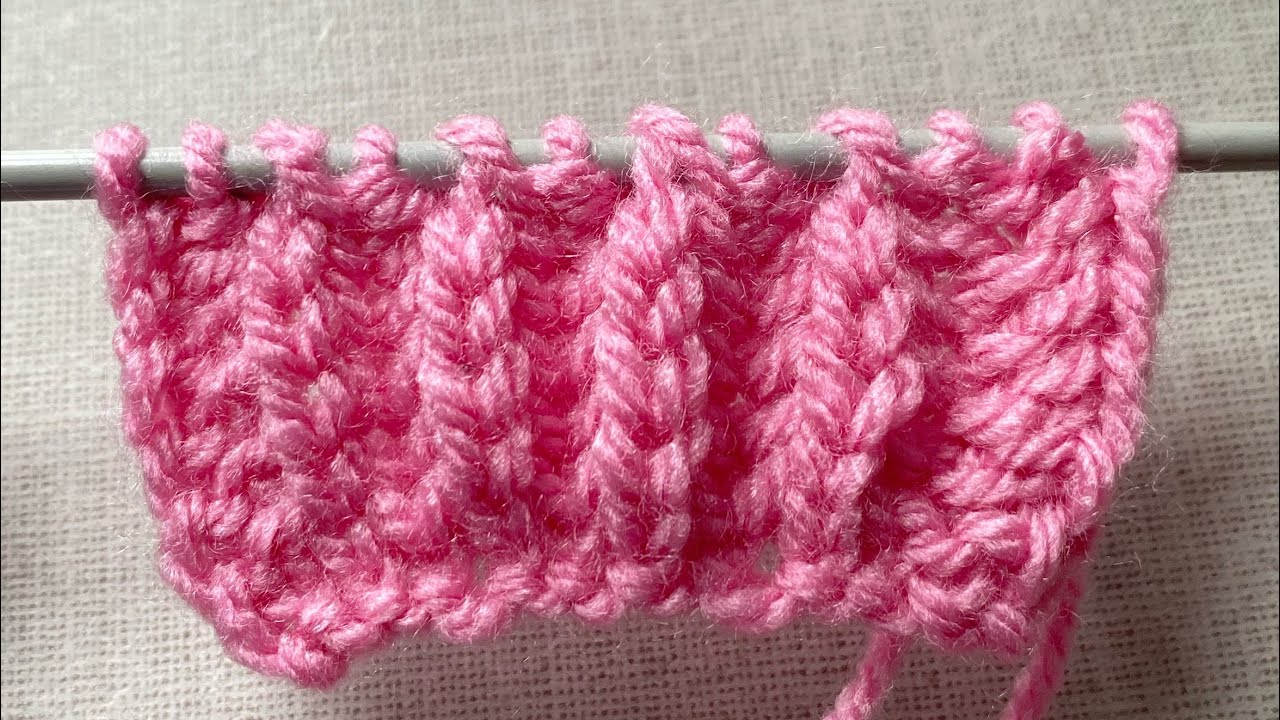 Point de BRIOCHE au tricot ( point numéro 4)