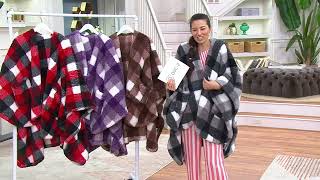 Berkshire Double Sided Sherpa Cape Wrap Cape Wrap on QVC