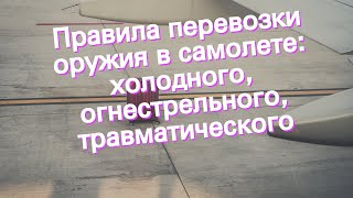 Правила перевозки оружия в самолете: холодного, огнестрельного, травматического