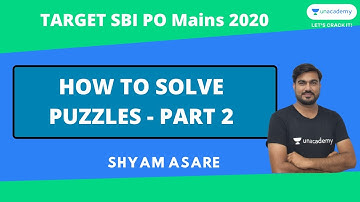 Puzzles for SBI PO Mains 2020|Part 2|Shyam Sir