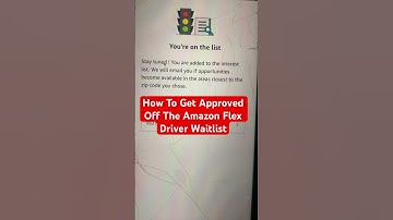 How To Get Approved Off The Amazon Flex Driver Waitlist #waitlist #amazonflex #waitinglist #amazon