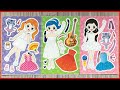 15 THẺ HÌNH DÁN CÔNG CHÚA TIỂU THƯ MẶC VÁY ĐẦM DẠ HỘI - Sticker doll so cute (Chim Xinh)