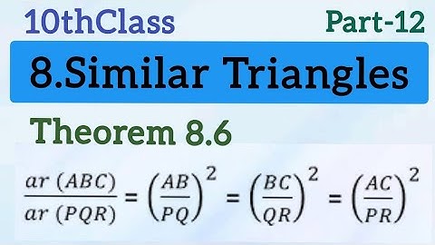 10thClass, Similar Triangles, Theorem 8.6, @Maths World Makes Smart In Telugu