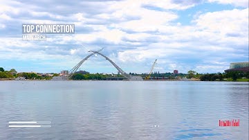 Matagarup Bridge Steel Assembly and Arch Erection Animation