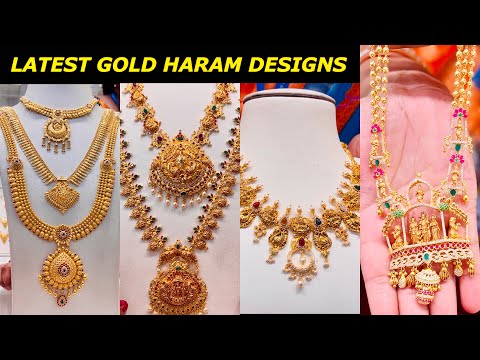 Lalitha Jewellery Latest Gold Necklace & Haram Designs | Bridal Haram | Mango Haram | Kasu Haram |