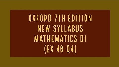 Basic algebra and algebraic manipulation Ex 4b Q4 NSM1 (D1)| Study Room