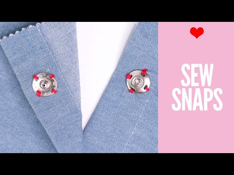 How to Sew on Snaps {Press Studs} : Easy Tutorial for Beginners 