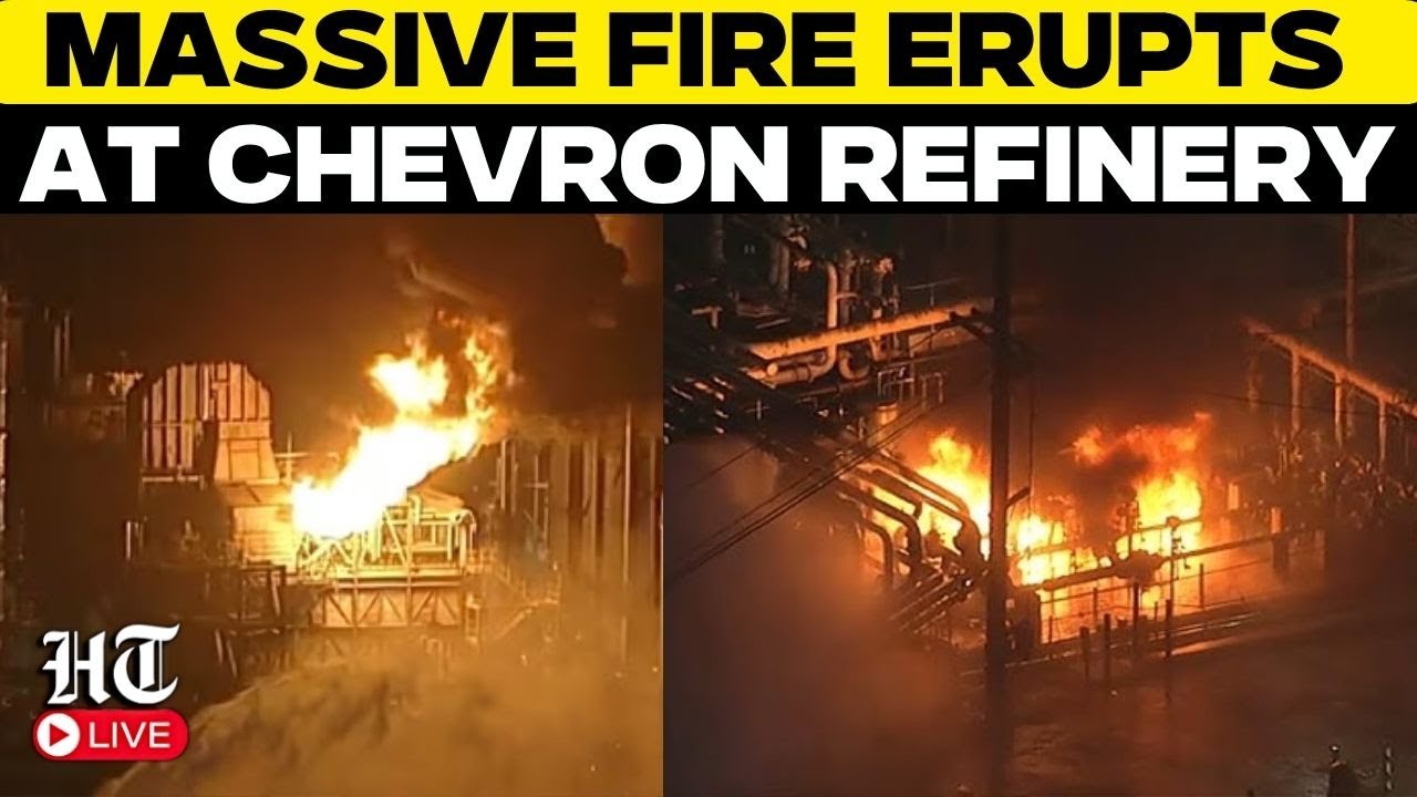 Live: Massive Fire Breaks Out At Chevron Refinery In California ...