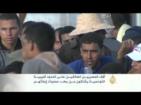 معاناة آلاف المصريين العالقين على الحدود الليبية التونسية