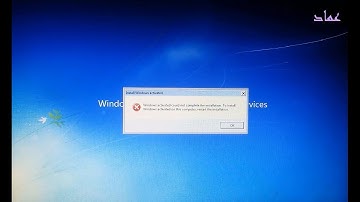 Windows could not complete the installation.To install Windows on this computer, restart the install