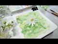 Watercolor Chamomile in Sketchbook 🌿 - Peaceful Painting Moment