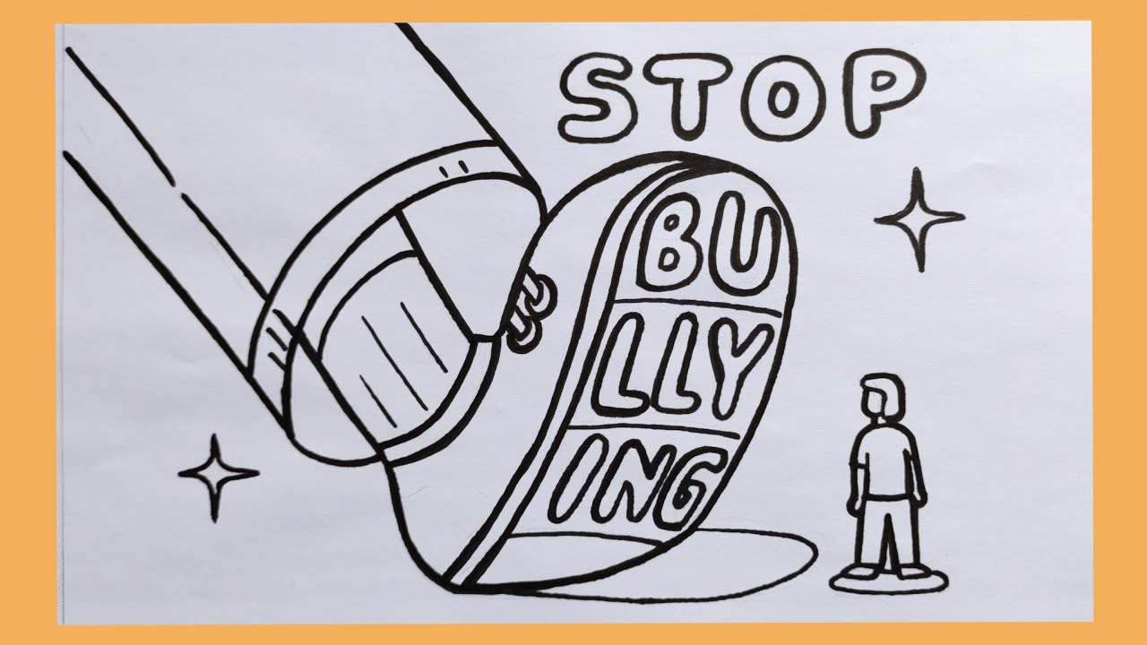 How To Draw A Stop Bullying Sign