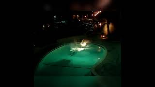 Hotel roof to pool jump. #shorts #pooljumps