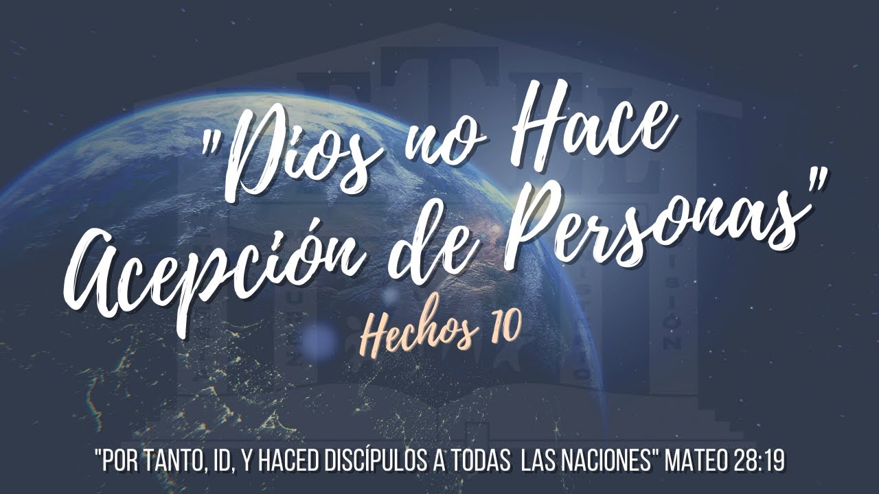 Dios No Hace Acepción de Personas Pr. Daniel Príncipe Iglesia Bautista