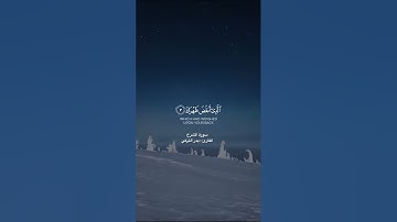سورة الشرح : القارئ •بدر التركي 🌹