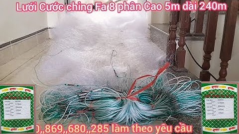 Lưới đánh cá 3 màn ching Fa 8 phân Cao 5m Dài 240m lưới đánh cá duy chiến