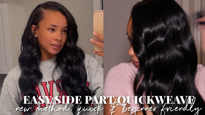 HOW TO: EASY SIDE PART QUICKWEAVE | NEW METHOD, FA...