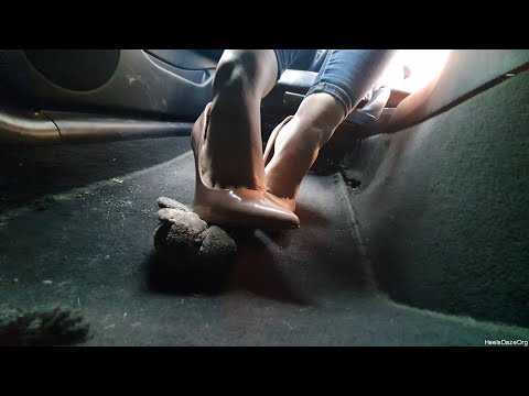 Candid Plushie Trample in BMW e46 Nude Stiletto Heels Preview