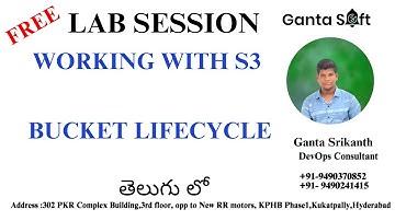 Working With S3 bucket Lifecycle |GantaSoft | Best Devops Training in | Ganta Srikanth