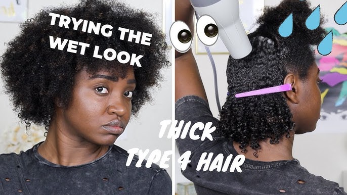 The Wet Look On Short Natural/Curly Hair | How To Make It Work For Thick  Type 4 Hair!! - Youtube