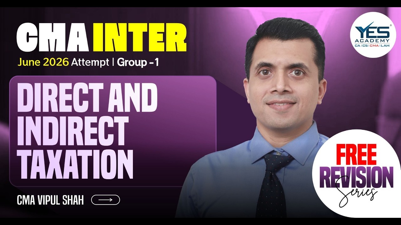 Taxation 16 PGBP | CMA Inter June 2026 | Free Live Revision Batch| CMA Vipul Shah