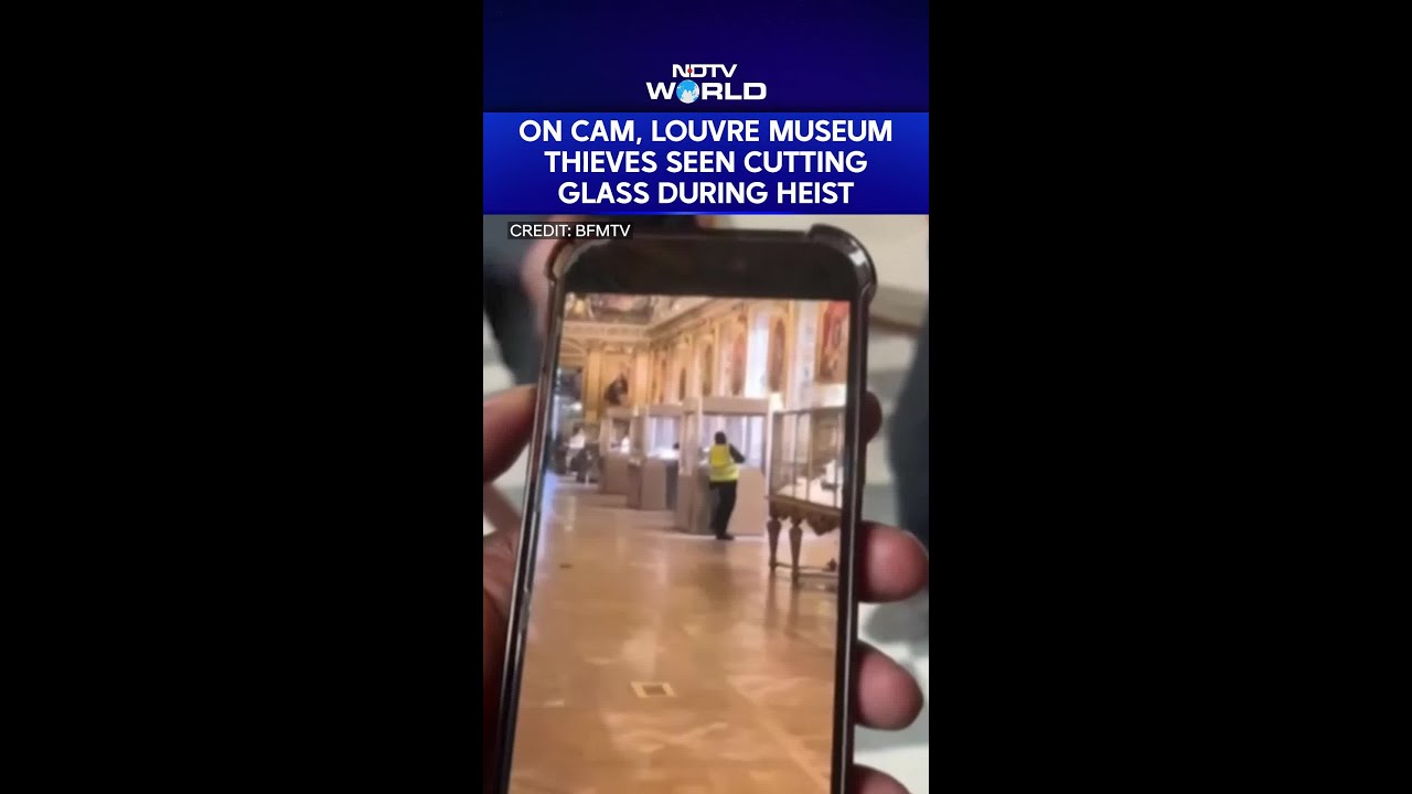 On Camera, Louvre Museum Thieves Seen Cutting Glass During Heist