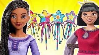 Disney Wish Asha and Dahlia Dolls Morning Routine and DIY Magic Wand Craft