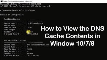 How to View the DNS Cache Contents in Window 10/7/8
