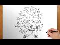 How to Draw Chibi Goku SSJ3 Step by Step | Easy Anime Drawing